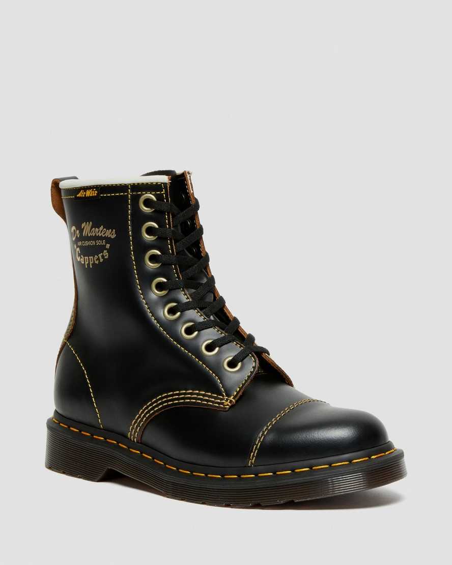 Dr. Martens Capper Vintage Smooth Nahka Naisten Nauhalliset Nilkkurit - Mustat Nilkkurit [023-TOLXIS